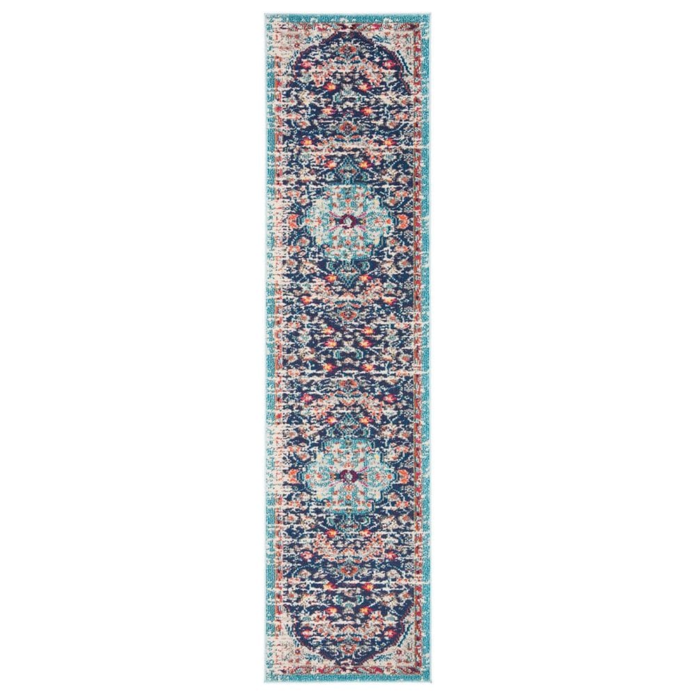 Safavieh Madison MAD447Z 2"2" x 10" Black and Teal Runner, , large
