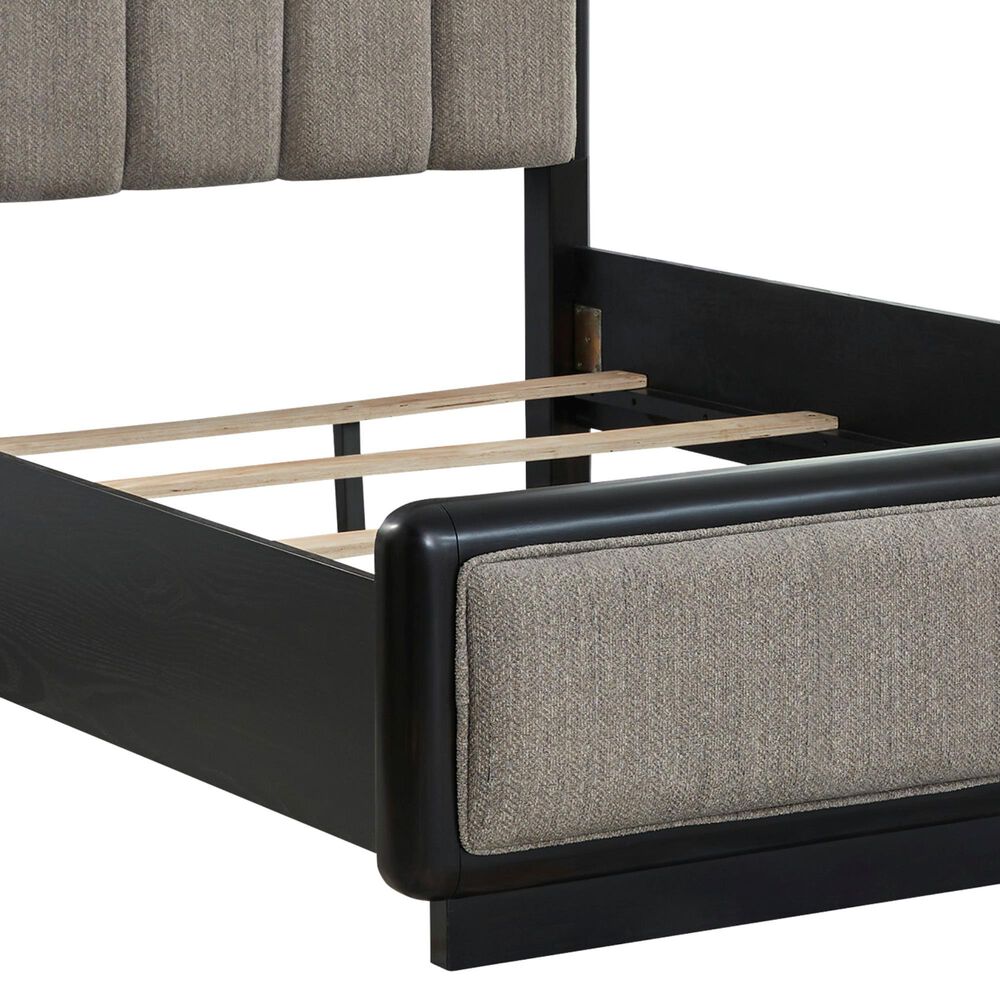 Millenium Rowanbeck Queen Upholstered Panel Bed in Black Finish, , large