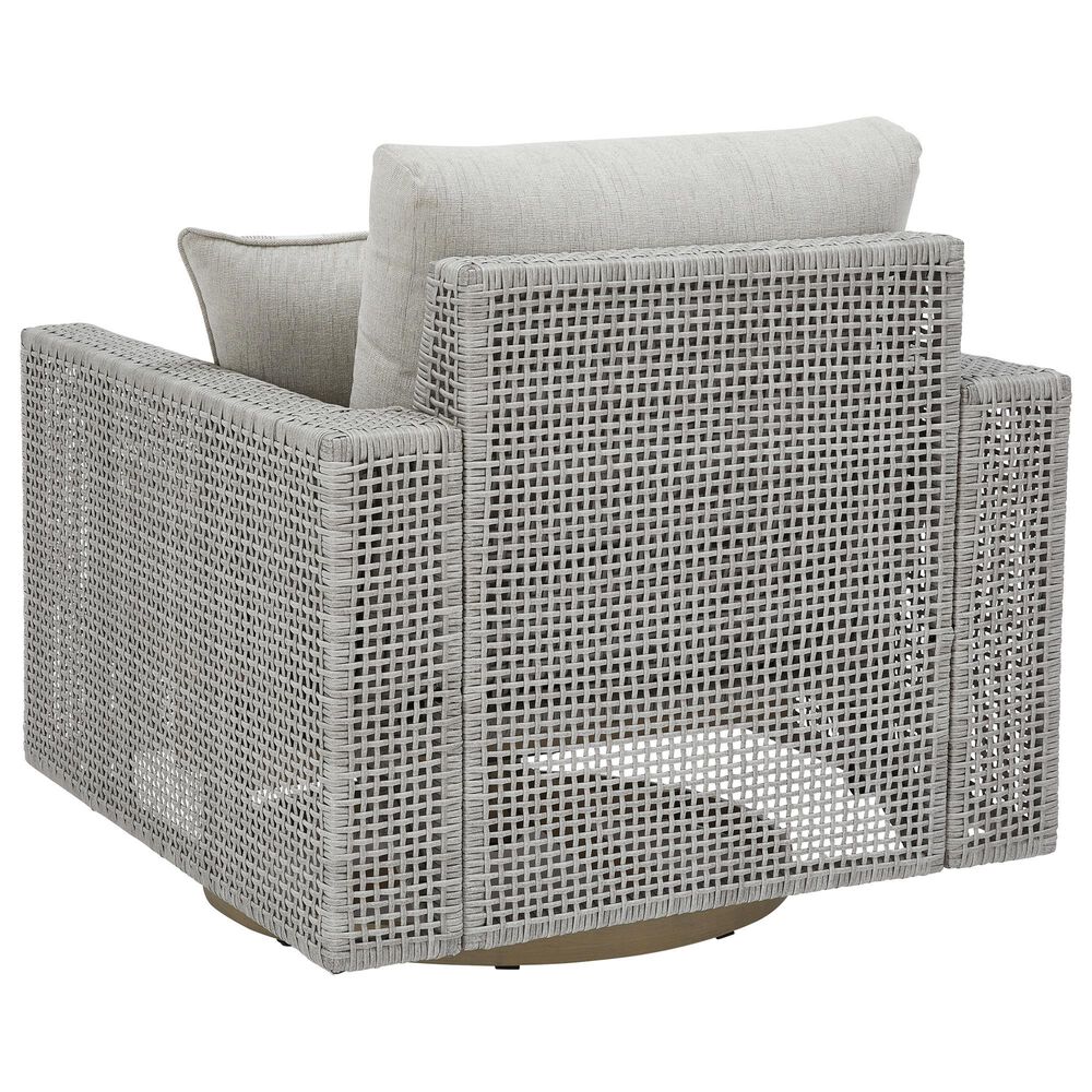 Ashley Seton Creek Swivel Lounge Chair in Gray, , large