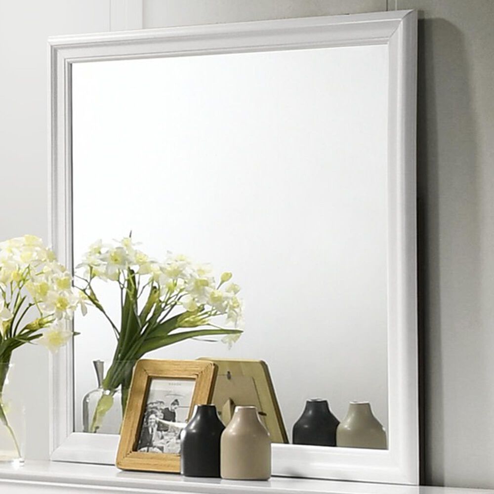 Crown Mark Amalia Dresser Mirror in White, , large