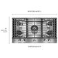 KitchenAid 2-Piece Kitchen Package with Juniper 30" Smart Double Wall Oven and Stainless Steel 36" Gas Cooktop, , large