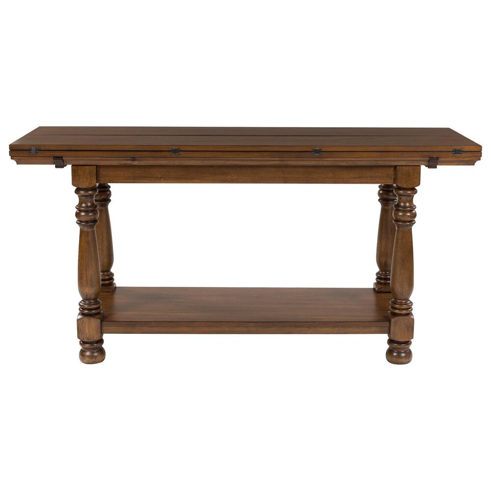 Ashley Sturlayne Flip-Top Sofa Table in Rich Brown, , large