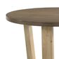 HOMLUX 5-Piece Round Dining Set with Wheat Cushion in Vintage Walnut and Natural Distressed, , large