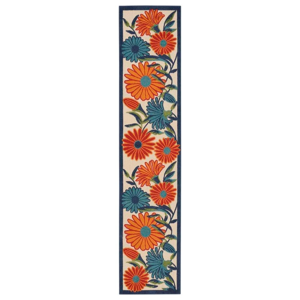 Nourison Aloha 2"3" x 8" Multicolor Indoor/Outdoor Runner, , large
