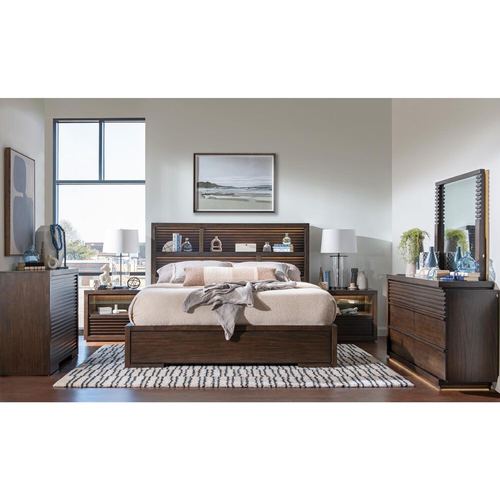 Legacy Classic Architect 1-Drawer Nightstand in Onyx with LED Light and AC/USB Ports, , large