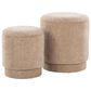 Lumisource Marla 2-Piece Upholstered Ottoman Set in Brown, , large