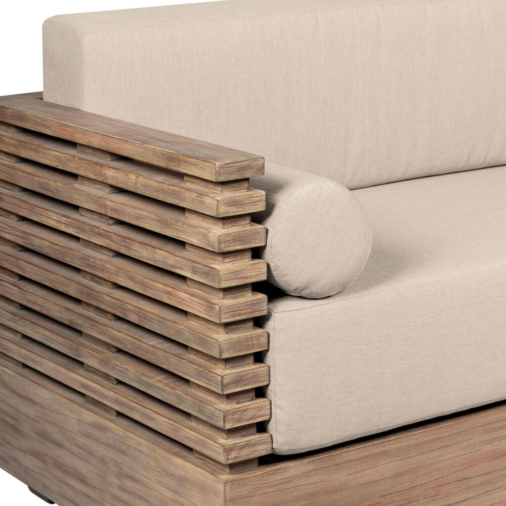 Armen Living Vivid 4-Piece Patio Conversation Set in Eucalyptus/Taupe, , large