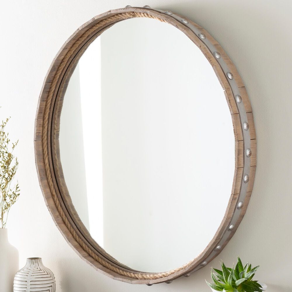 Surya Misha Wall Mirror in Natural, , large