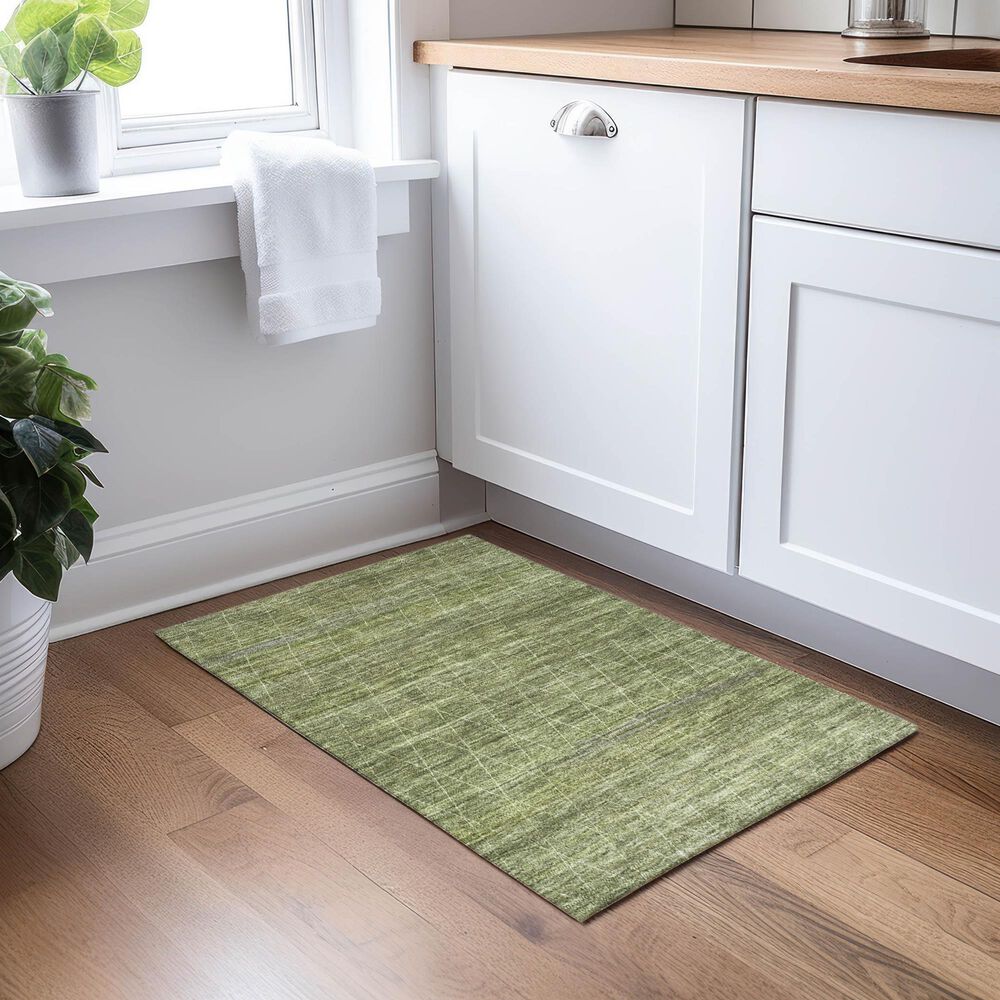 Dalyn Rug Company Burano BU3 1&#39;8&quot; x 2&#39;6&quot; Olive Indoor/Outdoor Area Rug, , large