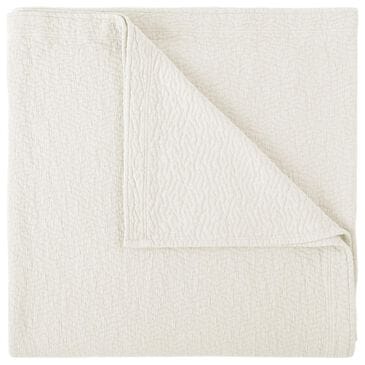 Peacock Alley Mia King/California King Stonewashed Matelasse Coverlet in Pearl, , large