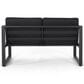 Hearth and Haven Navan 4-Piece Patio Conversation Set with Black Cushion in Dark Gray, , large