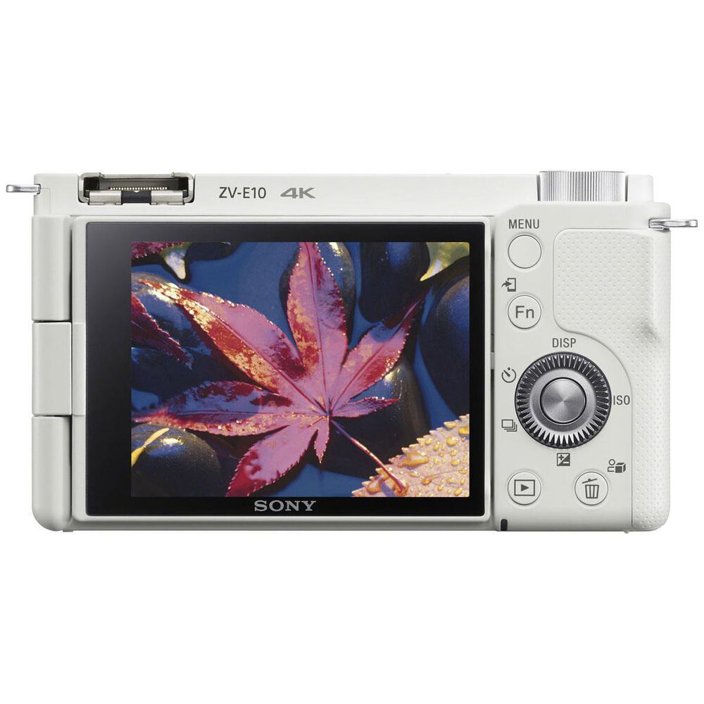 Sony Alpha ZVE10 Kit Mirrorless Vlog Camera with 1650mm Lens in White NFM