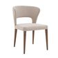 Monroe Rose Curved Open Back Side Chair in Walnut, , large