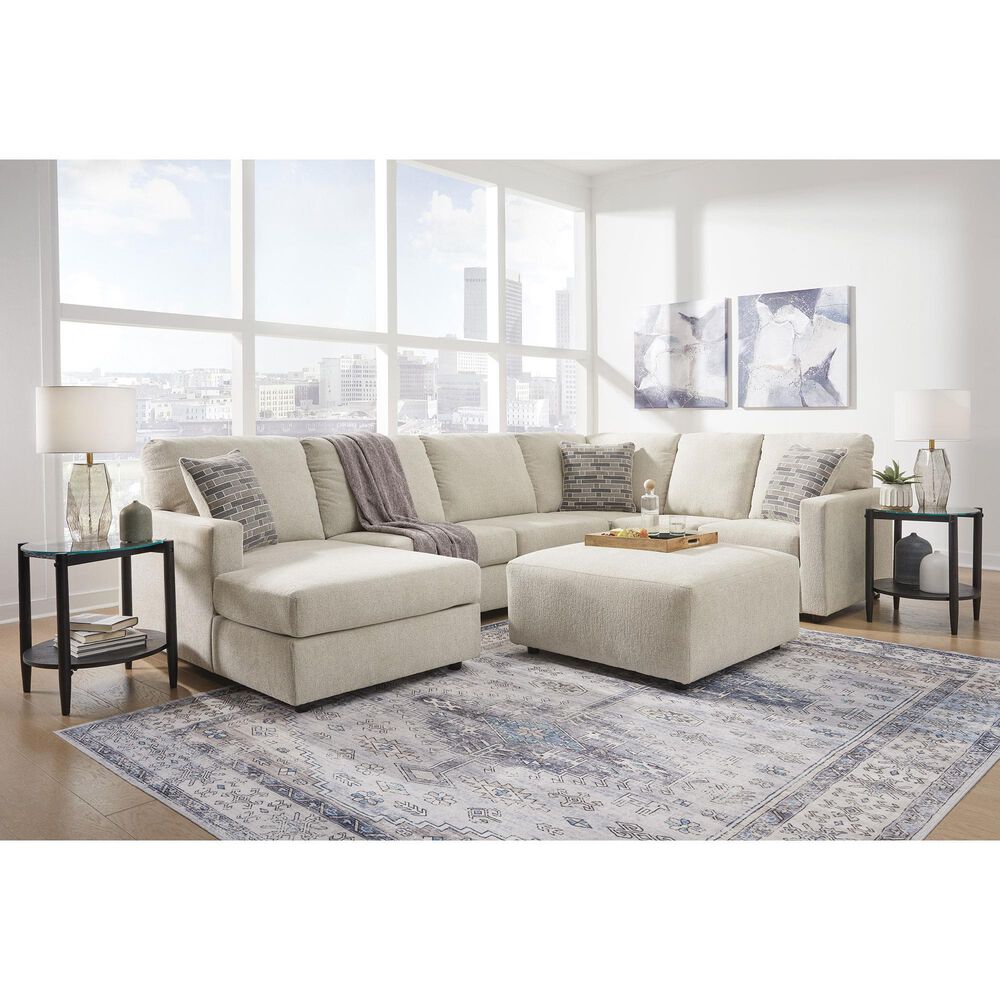 Ashley Edenfield Oversized Accent Ottoman in Linen, , large