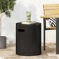 Hearth and Haven Outdoor Cylindrical Side Table with Integrated Handle Cutout in Copper, , large