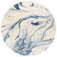 Surya Kavita 6" Round Navy, Denim, Gray and Light Beige Area Rug, , large