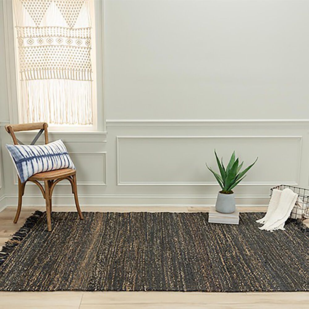RIZZY Bengal 5&#39; x 7&#39;6&quot; Black Area Rug, , large