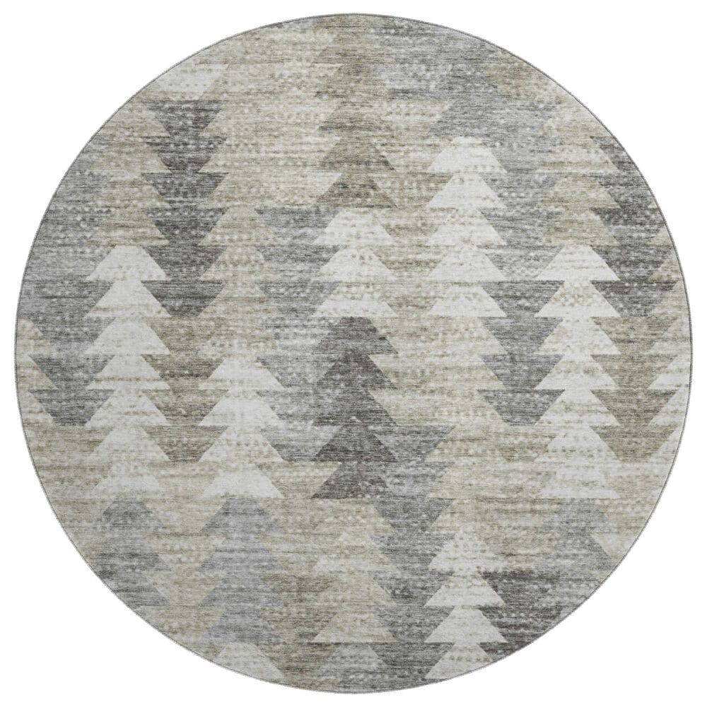 Dalyn Rug Company Trevi TV20 8" Round Taupe Area Rug, , large
