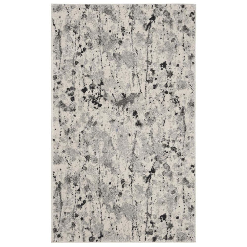 Safavieh Evoke EVK284F 4" x 6" Ivory and Grey Area Rug, , large