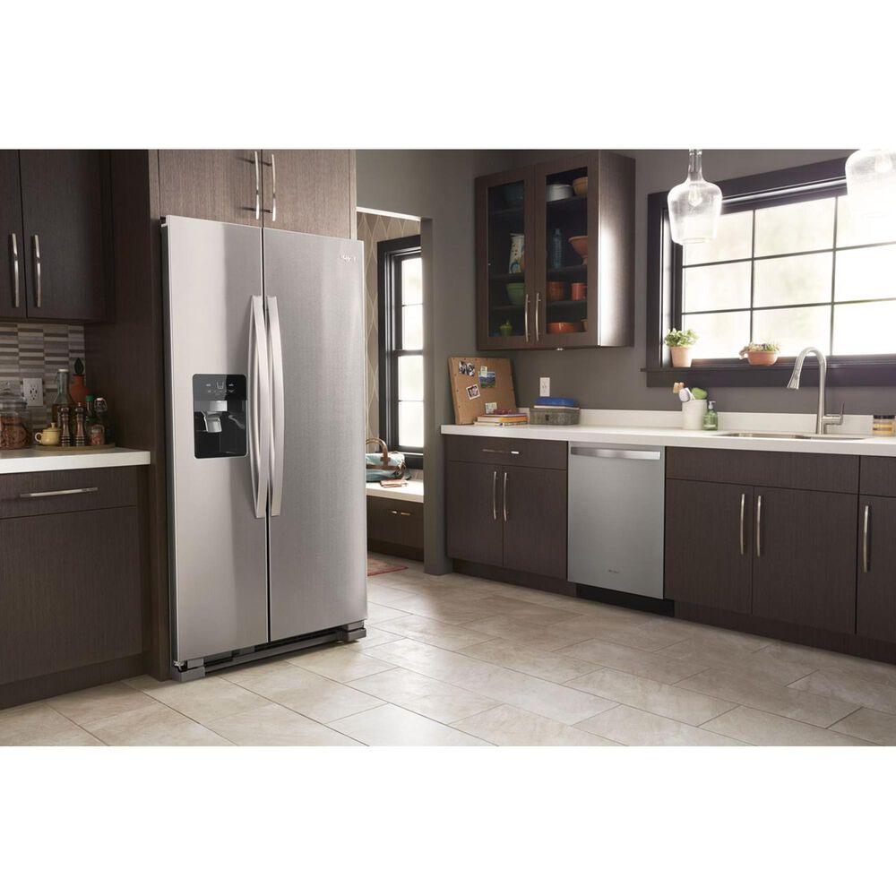 Whirlpool 21 Cu. Ft. Side by Side Refrigerator in Stainless Steel, , large