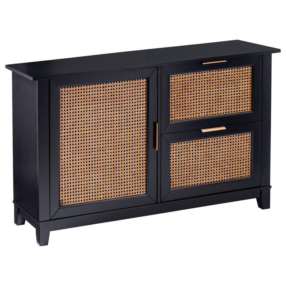 Southern Enterprises Chekshire Anywhere Storage Cabinets in Black and Natural, , large