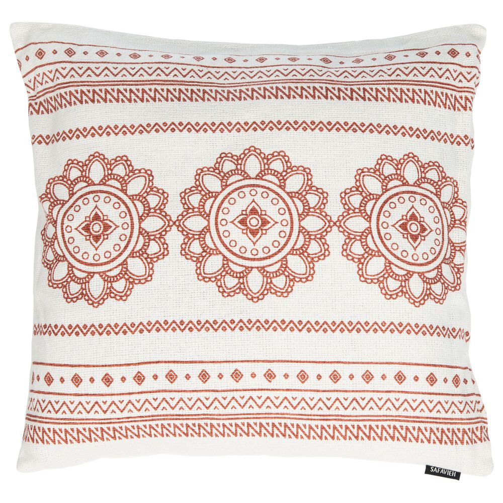 Safavieh Zarra 20" Pillow in Off-White and Red, , large
