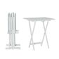 Linden Boulevard Taneli Tray Table Set with Stand in White (Set of 4), , large