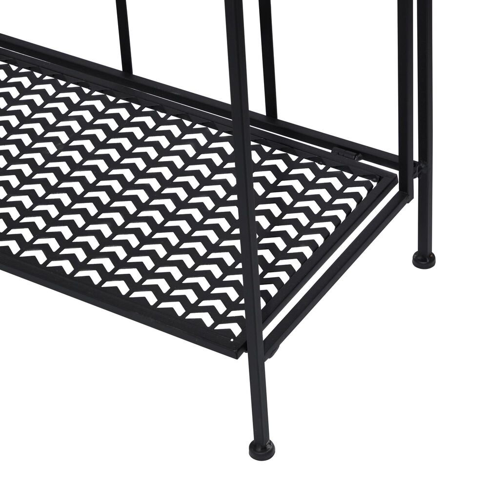Maple and Jade 66&quot; Traditional Bakers Rack in Black, , large
