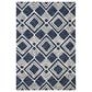 Safavieh Micro-Loop MLP154N 4" x 6" Navy and Ivory Area Rug, , large
