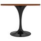 Leisuremod LeisureMod Verve Collection 36 Round Dining Table, Black Base with Cognac Brown MDF Top, , large