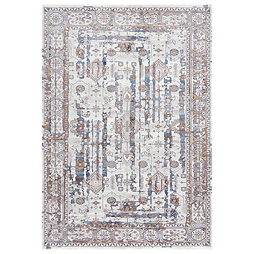 RIZZY Westchester WESWES857 5"3" x 7"6" Ivory and Multicolor Area Rug, , large