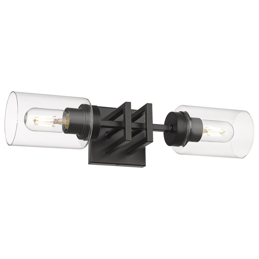 Golden Lighting Tribeca 2-Light Wall Sconce in Matte Black, , large