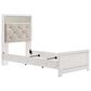Ashley Altyra Twin Panel Bed in White with LED Headboard, , large
