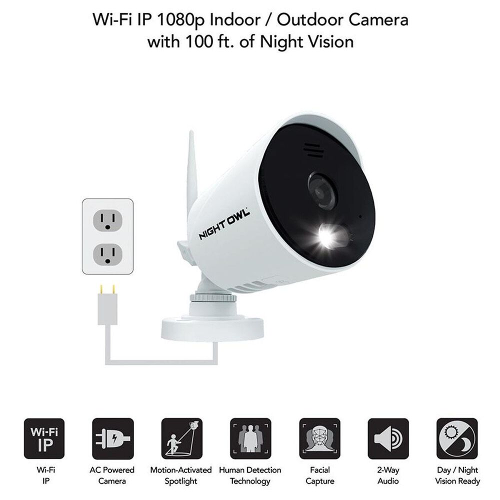 Night Owl 2MP Wireless AC Powered Camera, , large