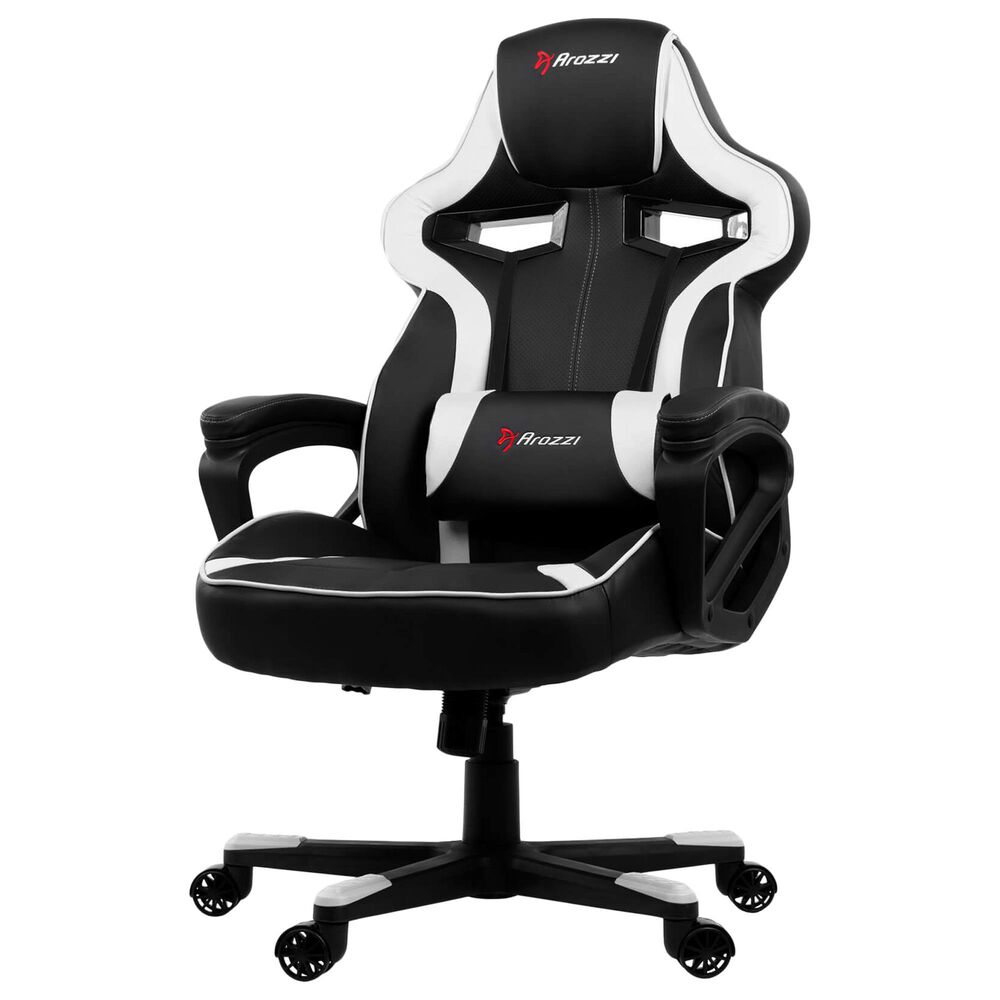Arozzi Milano Ergonomic Computer Gaming/Office Chair with Swivel, Tilt, Rocker, Adjustable Height and Adjustable Lumbar Support - White, , large