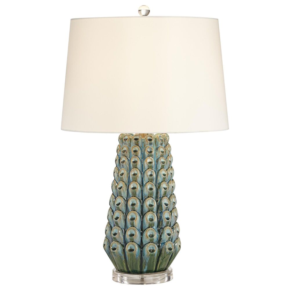 Pacific Coast Lighting Siesta Modern Farmhouse Key Table Lamp in Blue-Decorated, , large