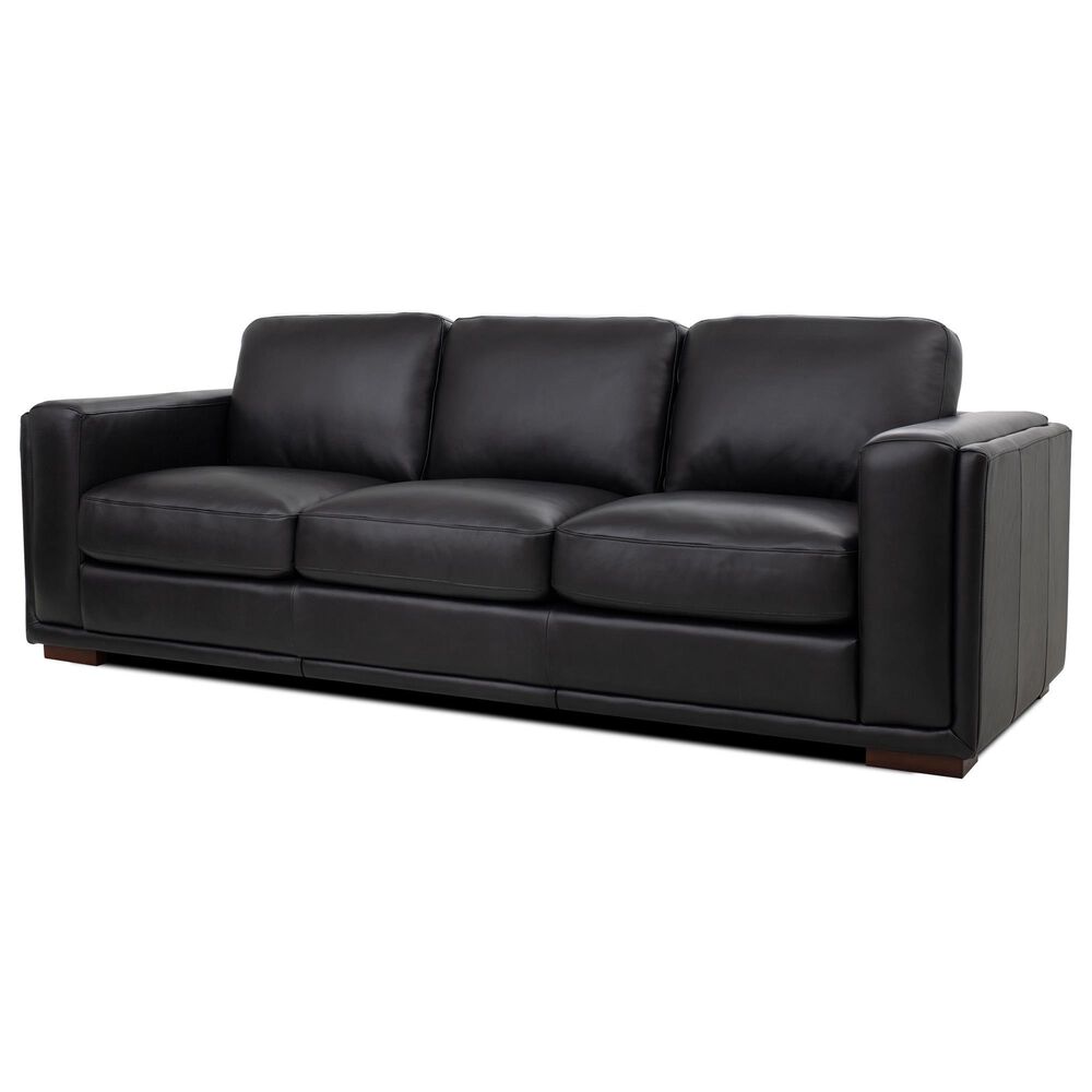 Italiano Furniture Luca Stationary Sofa in Black, , large