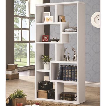 Living Essentials Multiple Cubed Rectangular Bookshelf in White, , large