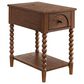 Forma & Co Turn Wood Chairside Table in Cocoa Brown, , large