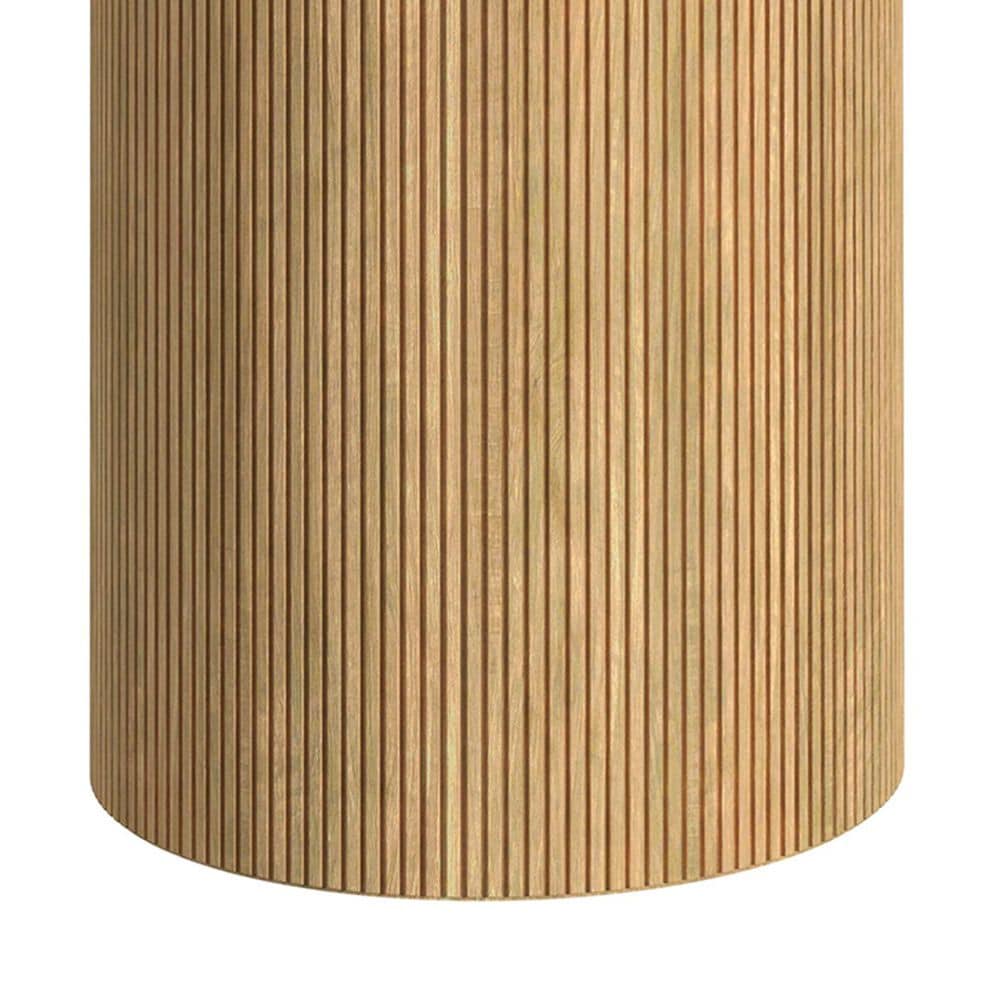 37B Sylvie Round End Table in Natural and White, , large
