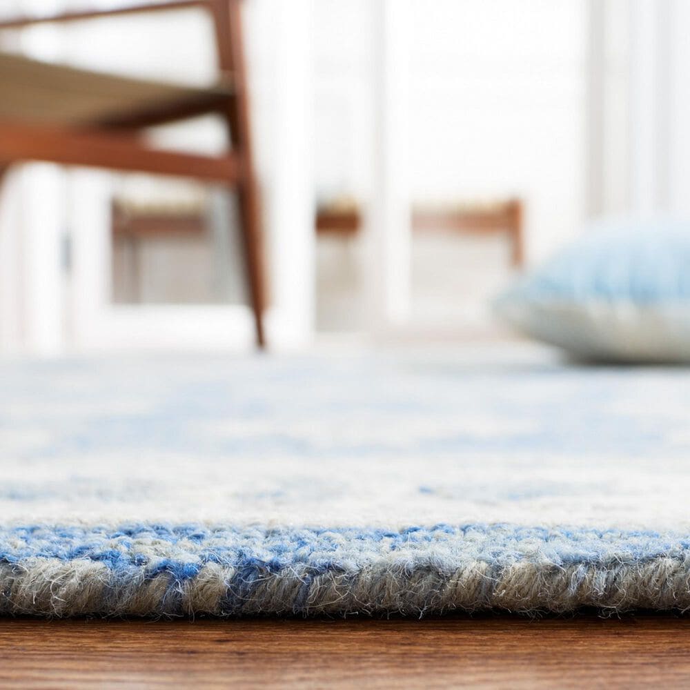 Safavieh Micro-Loop MLP536M 2&#39;3&quot; x 7&#39; Blue and Ivory Runner, , large