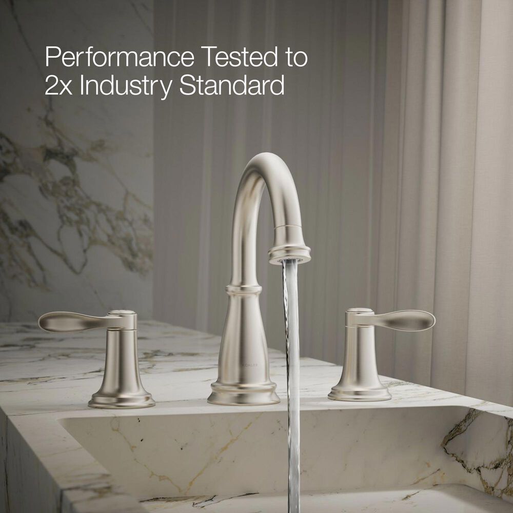 Kohler Bellera Widespread Bathroom Sink Faucet in Vibrant Brushed Nickel, , large