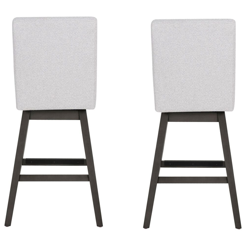 Linon Home Decor Cyrus Swivel Bar Stool in Grey (Set of 2), , large