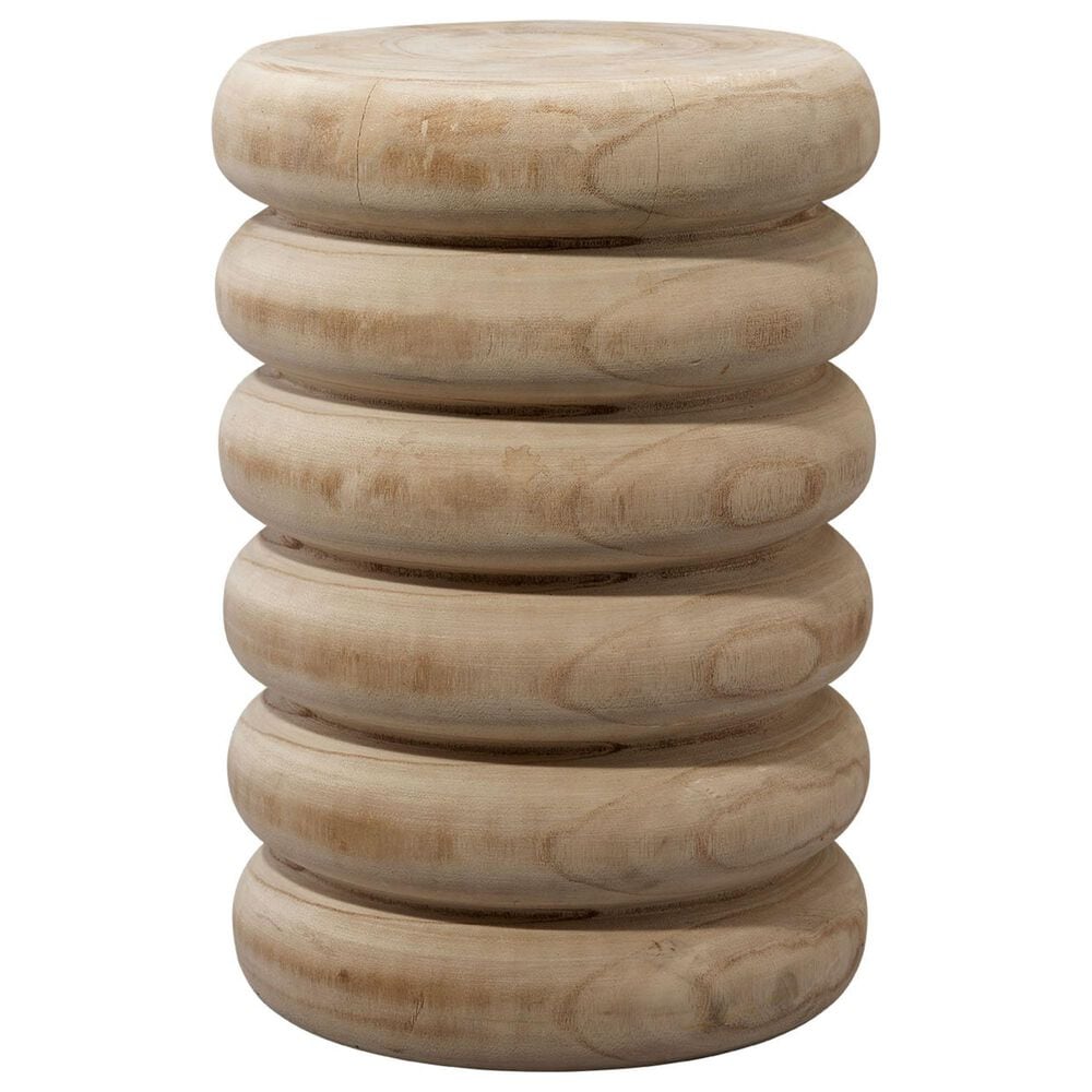 Splendor Living Franklin Wood Side Table in Natural, , large