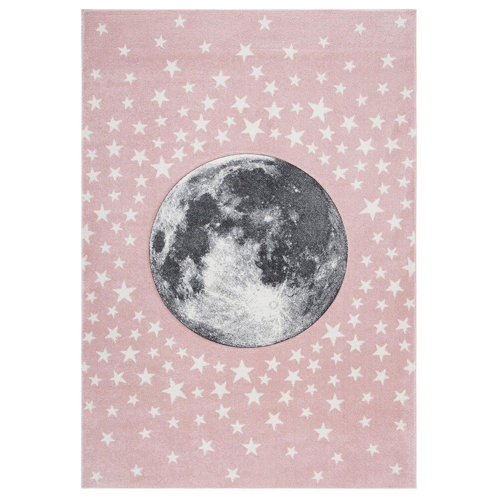 Safavieh Carousel CRK135 4" x 6" Pink and Grey Kids Area Rug, , large