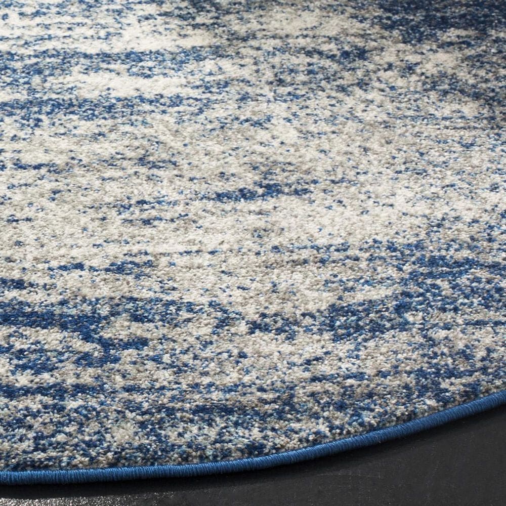 Safavieh Evoke EVK272A-5R 5&#39;1&quot; Round Navy/Ivory Area Rug, , large