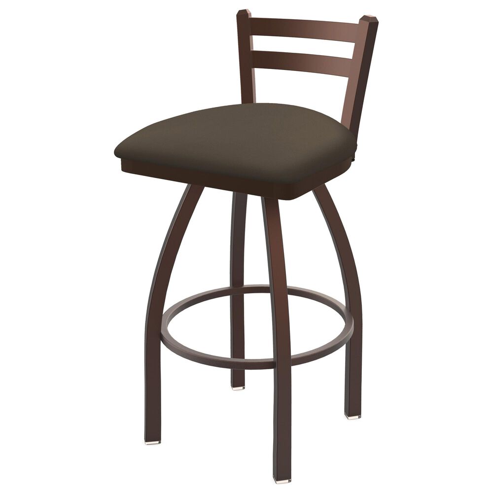 Holland Bar Stool 411 Jackie 25" Low Back Swivel Counter Stool with Bronze and Canter Earth Seat, , large