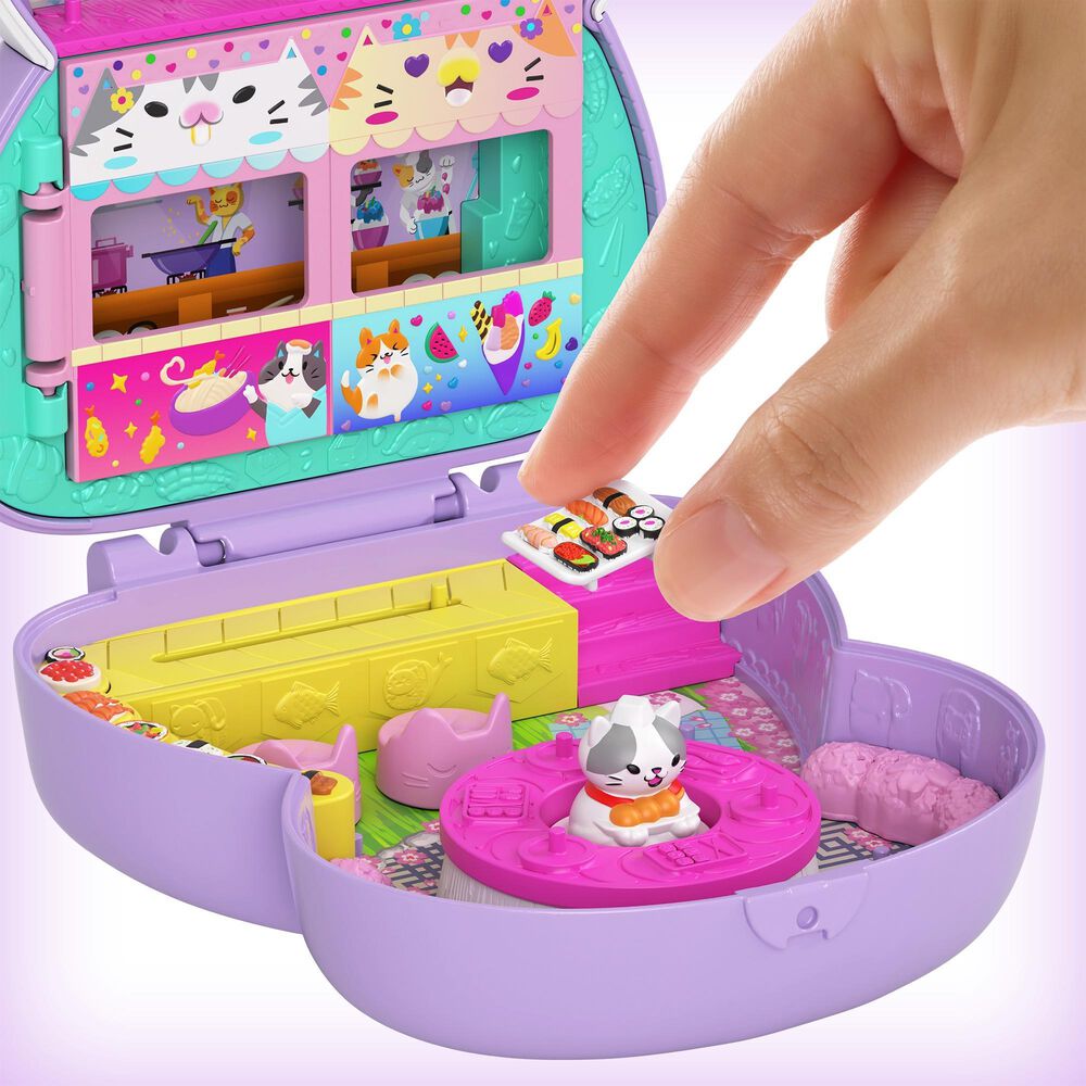 Polly Pocket Sushi Shop Cat Compact, , large