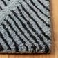 Safavieh Micro-Loop 4" x 6" Light Blue and Charcoal Area Rug, , large