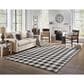 Oriental Weavers Marina Black and Ivory 7"10" x 10"10" Indoor/Outdoor Area Rug, , large
